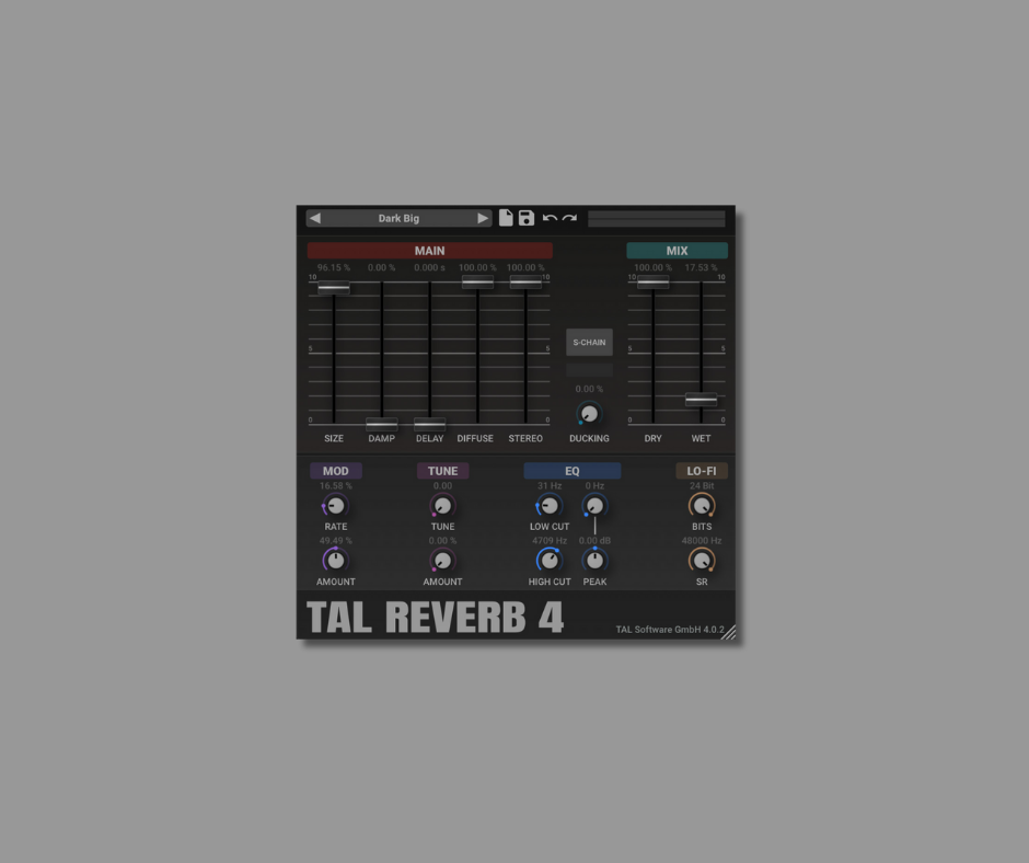 TAL-Reverb 4 - Free Mixing & Mastering Plugins Plugin