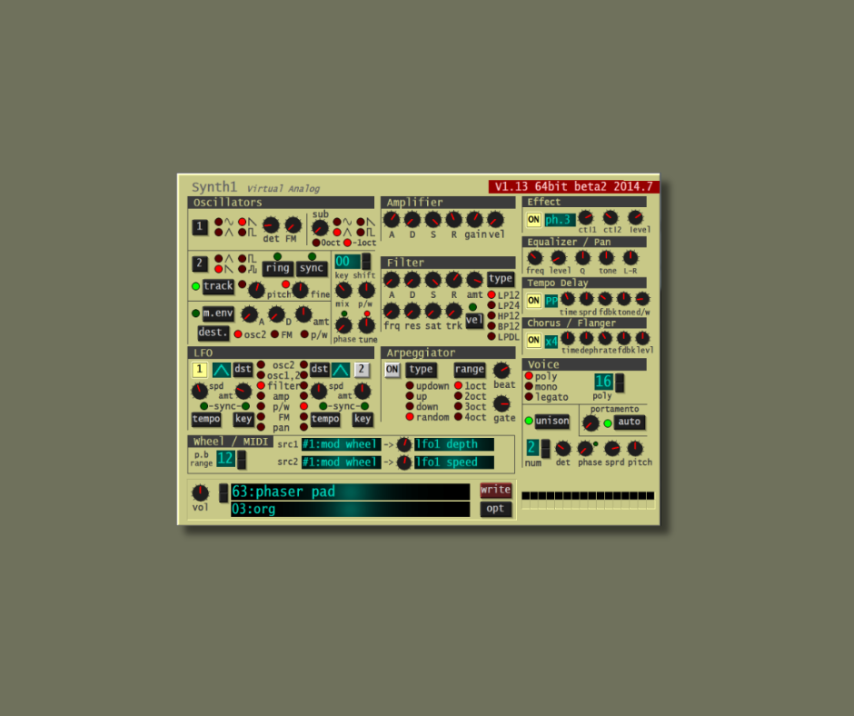 Synth1 - Free Instrument Plugins (VST) Plugin