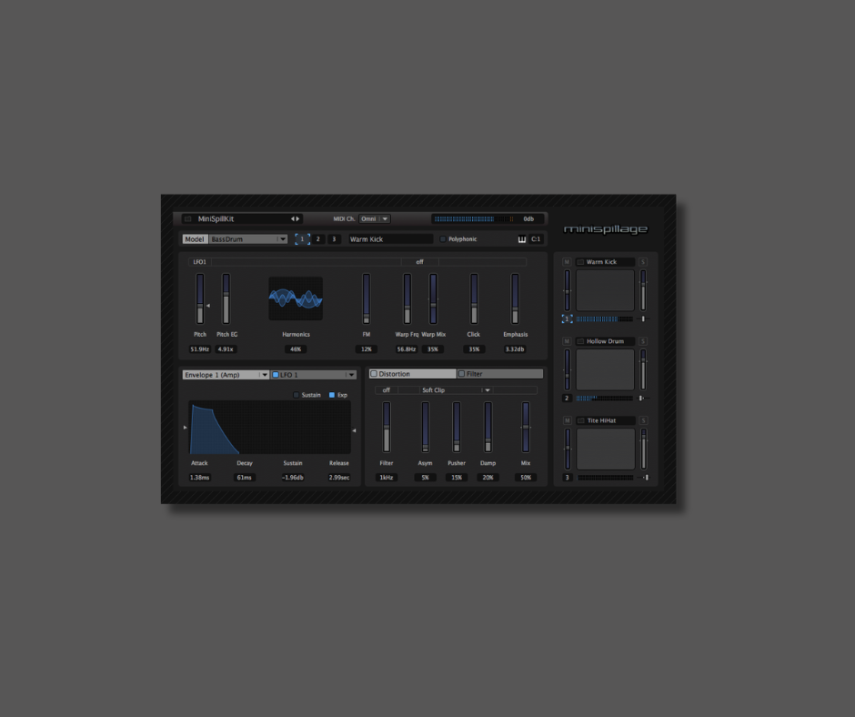 MiniSpillage - Free Instrument Plugins (VST) Plugin