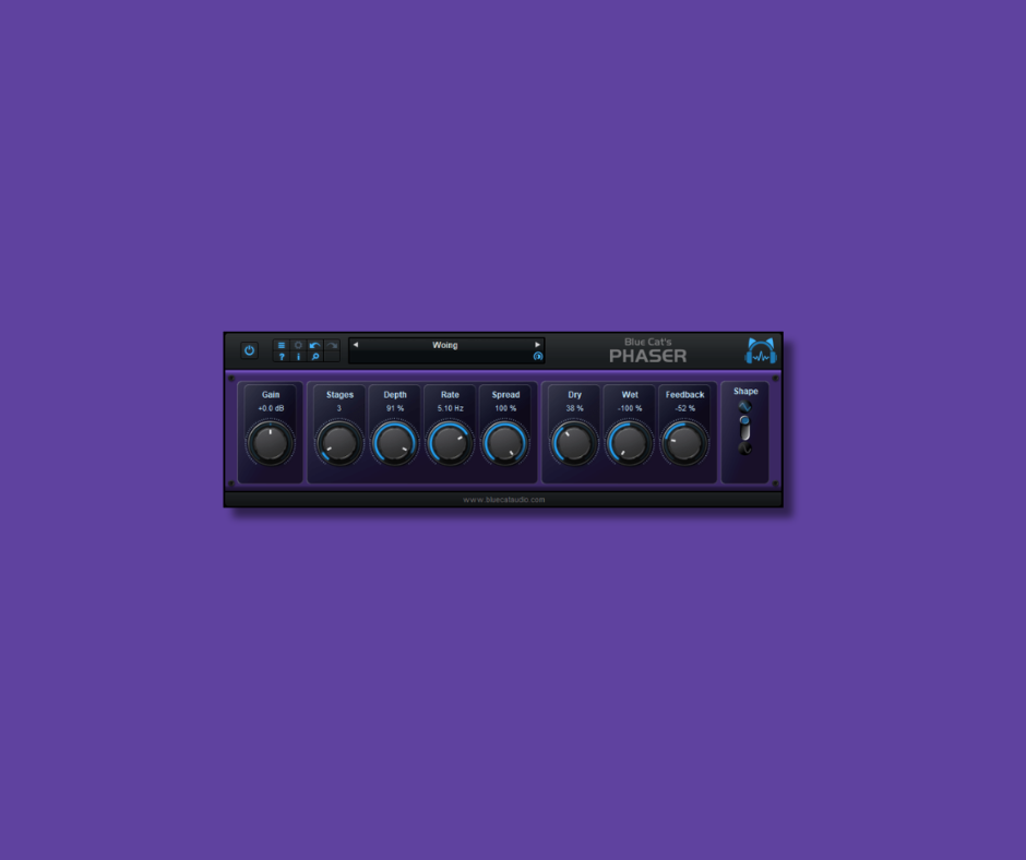 Blue Cat Phaser - Free Mixing & Mastering Plugins Plugin