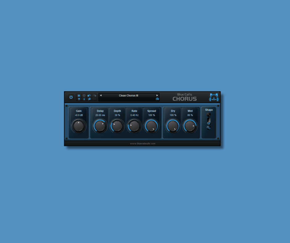 Blue Cat's Chorus - Free Mixing & Mastering Plugins Plugin