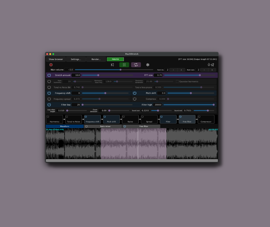PaulXStretch - Free Instrument Plugins (VST) Plugin