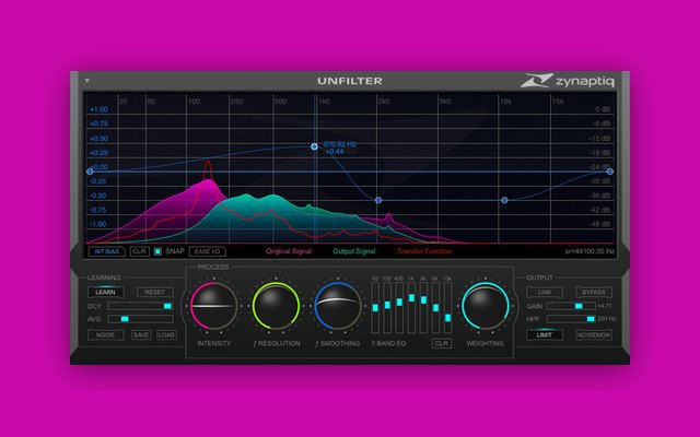 UNFILTER - Free Mixing & Mastering Plugins Plugin
